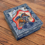 Adorno de cristal "Déjenlos correr" con cabezas de caballo de J. Bergsma - Decoración navideña con temática de vida silvestre - 754-259-JB