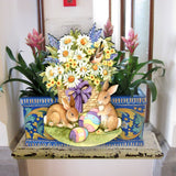 Decoración de puerta de Pascua con conejito de primavera de Susan Winget - Decoración de primavera de Pascua - 8471301H-SW