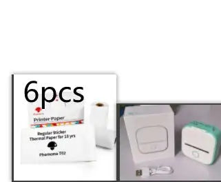 Portable Mini Printer for Students and Hobbyists, Bluetooth Thermal Label Printer