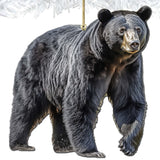 Adornos de madera de oso negro de Alaska de G.Debrekht - Decoración navideña con temática de vida silvestre - 8710105-1