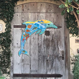 Decoración costera para puerta con criaturas marinas y delfines de G. DeBrekht - Decoración costera navideña - 81985192H