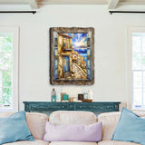 Coastal Town Window View Wall Art by G. DeBrekht Coastal Decor - 8492102W