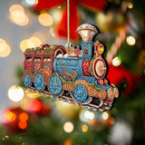 Christmas Train Wooden Ornaments by G. Debrekht - Christmas Decor - 8100198-3