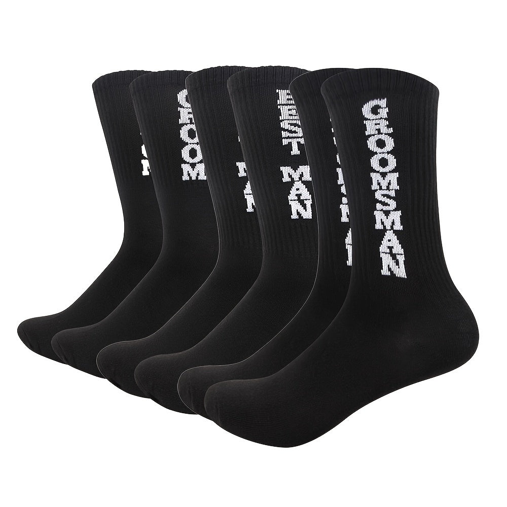 1 par/3 pares de calcetines de algodón para padrinos de boda, calcetines negros para novios, regalos para bodas, calcetines de regalo para padrinos de boda