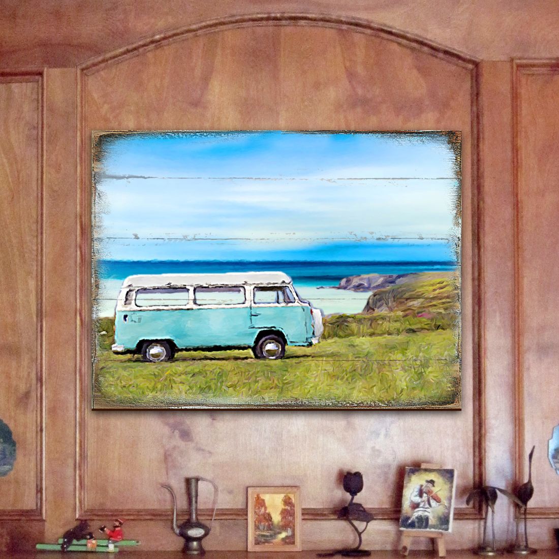 Spangler Van Wood Wooden Coastal Wall Art by Nature Wonders - Coastal Sea-Life Decor - 95269B