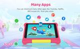 Tablette enfant TK707 7 pouces Android 13 Quad Core 5 Go RAM 32 Go ROM 128 Go extensible WiFi Bluetooth Cadeau enfant Logiciel pour enfants Manette de jeu
