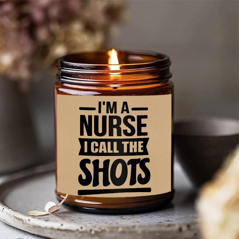 1pc Lavender Scented Candle 5.3Oz Soybean Wax Best Nurse Ever Gifts Idea for Women Men RN Friend Nursing Supervisor Bestie Guy Cowoker Him Her on Practitioner School Nurse Graduation Thank You Appreciation Birthday Christmas