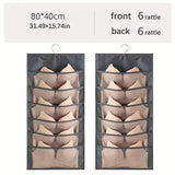 Sac de rangement pour sous-vêtements double face - Solution de rangement polyvalente pour lingerie et chaussettes, design compact et adapté aux voyages, avec fonction d'accrochage facile