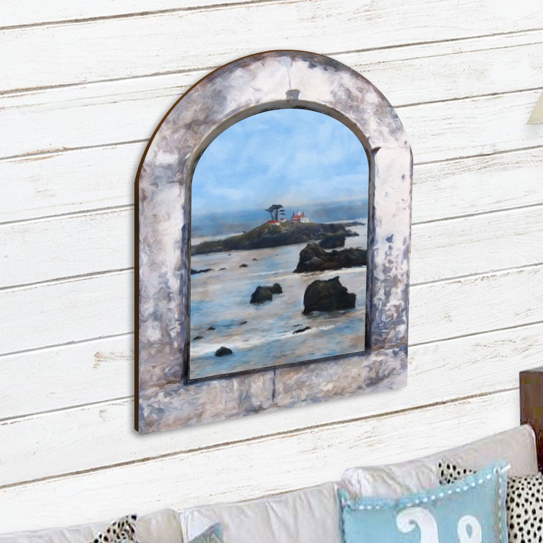 Lost Island Wooden Wall Art by G. DeBrekht - Coastal Sea-Life Decor - 8491003W