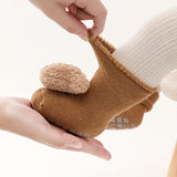 3 pares de calcetines de invierno ultrasuaves con adorables diseños de osos: cómodos, antideslizantes y cálidos para bebés y niñas. ¡Un conjunto perfecto para niños pequeños!