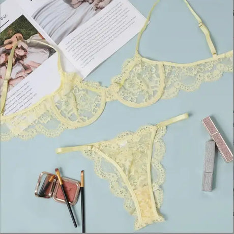 Ladies Underwire Lace Lingerie Suit Fashion - Lootquake