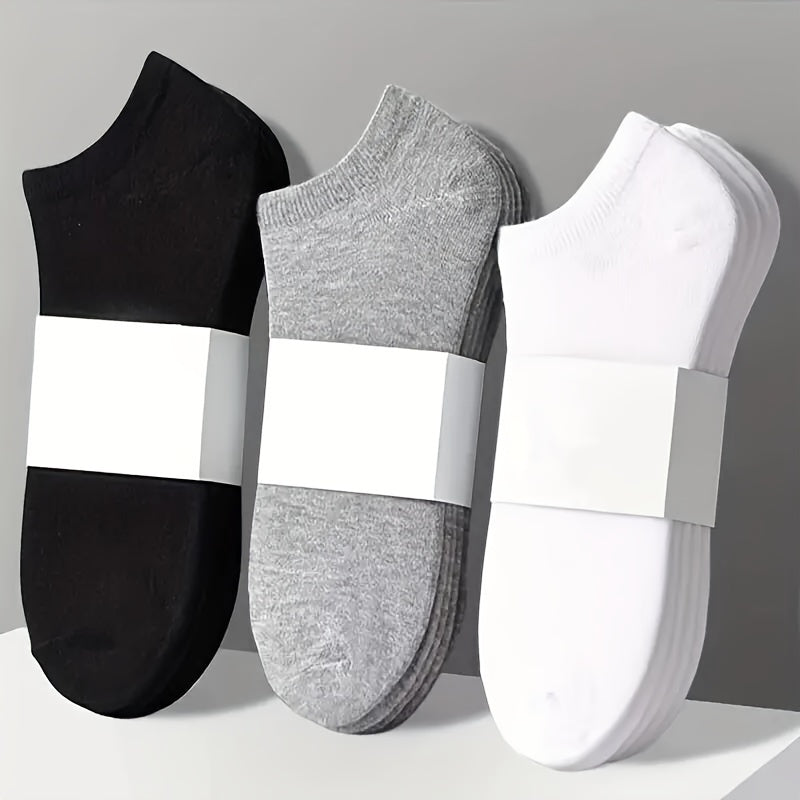 1/3/6/9/15 paires de chaussettes unies simples, chaussettes basses unisexes et polyvalentes, bas et collants pour femmes