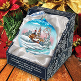 Adorno de cristal con forma de bola de pueblo de G. DeBrekht - Decoración navideña - 73118