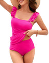 Women's Two-piece Casual Swimsuit P17 Rose Red - Lootquake