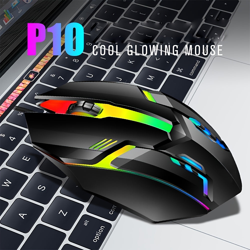 Ratón para juegos con cable de alta precisión de 1200 DPI y retroiluminación LED: ratón óptico USB para PC y portátil, ideal para juegos, Dota 2 y más.