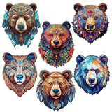 Mystical Bears Decorative Wooden Clip-on Ornaments Set of 6 by G. Debrekht - Wildlife Decor - 8090120C-S6