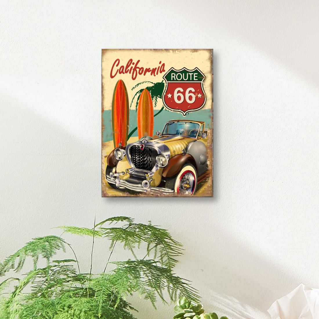 Arte mural costero de madera South Lamar Auto de Nature Wonders - Decoración costera con vida marina - 95347B