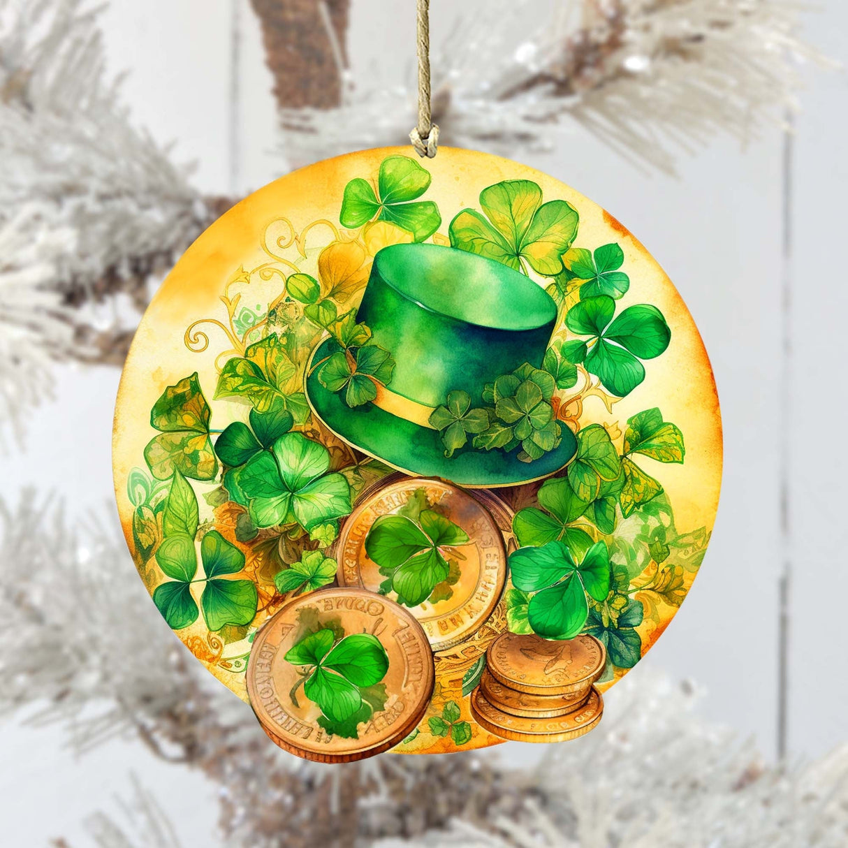 St. Patrick Day Wooden Ornaments by G. DeBrekht Easter Spring Decor - 8652774