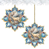 Adornos de madera con forma de copo de nieve de reno de G. Debrekht - Decoración de vida silvestre - 8688415