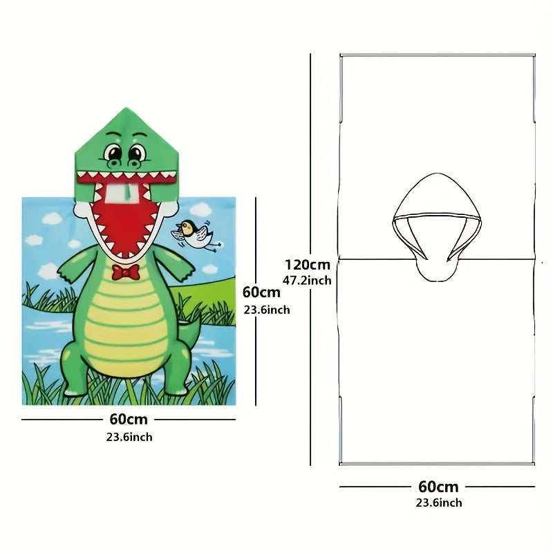 Toalla de baño infantil, bata de baño con capucha y estampado de dibujos animados, toalla de microfibra suave para niños, manta suave, toalla de playa usable, imprescindible para la playa, artículos de baño