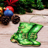 Irish Green Boots Wooden Ornaments by G. DeBrekht Easter Spring Decor - 8652777