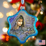 Winter Goddess Glass Ornament by Josephine Wall - Christmas Decor - 754-401-JW