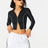 2023 Women's Contrasting Color Line Standing Collar Wears Knitted Shirts - Lootquake