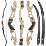 Arc classique ILF de 62 pouces pour la chasse et la chasse aux jeunes adultes. Arc classique démontable de 30 à 60 lb pour droitier. Branches d'arc Gordon usinées CNC (gris désert, 50 lb).
