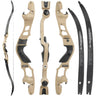 Arc classique ILF de 62 pouces pour la chasse et la chasse aux jeunes adultes. Arc classique démontable de 30 à 60 lb pour droitier. Branches d'arc Gordon usinées CNC (gris désert, 50 lb).