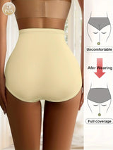 5 pcs high waist tummy Ice silk scarless women's triangle panties comfortable breathable buttocks summer thin models