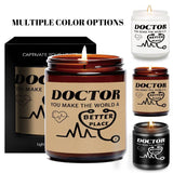 Glass Doctor Themed Lavender Scented Candle - Appreciation Gift for Medical Professionals, Future & Country Doctors, Retirement & Birthday Present, No Electricity Needed, Ideal for Men & Women
