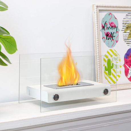 7.5" H Metal Bio Ethanol Fireplace Tabletop Ethanol Fireplace-4