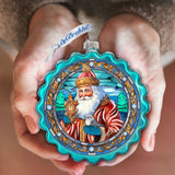 Forest Christmas Wreath Glass Ornament by G. Debrekht - Christmas Holiday Decor - 759-063