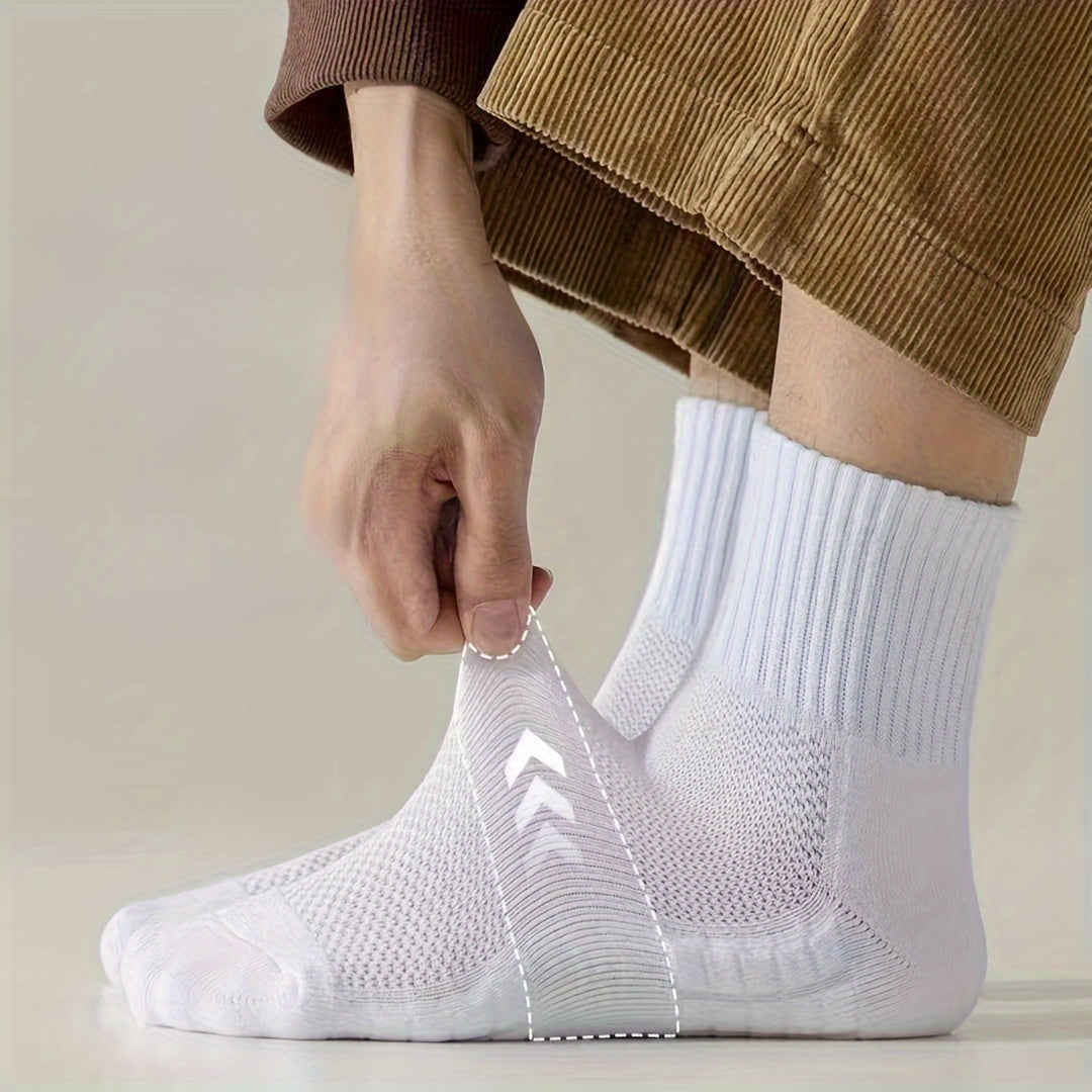 1/6 pares de calcetines deportivos de entrenamiento acolchados unisex, transpirables y absorbentes de humedad para mujer