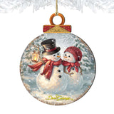 Snow Much in Love Couple Wooden Ornaments by Gelsinger - Christmas Santa Snowman Decor - 8021018-1708