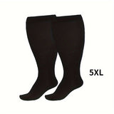 1 par de calcetines de compresión unisex de talla grande, hasta la rodilla, 20-30 mmHg, transpirables y circulantes, para pantorrillas, para mujer y hombre.