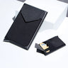 Metal Card Holder, Money Clip Aluminum Alloy Lycra Cloth - Lootquake