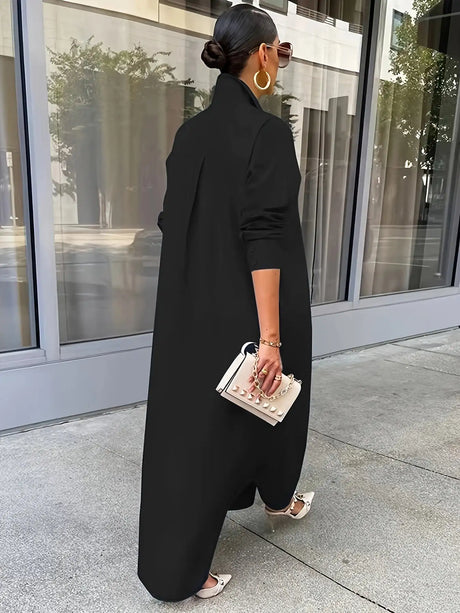 Long-sleeved Casual Shirts And Dresses With Multiple Wear Methods. - Lootquake