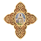 Jesus Light Filigree Wooden Cross by D. Gelsinger - Inspirational Icon Decor - 88481-DG