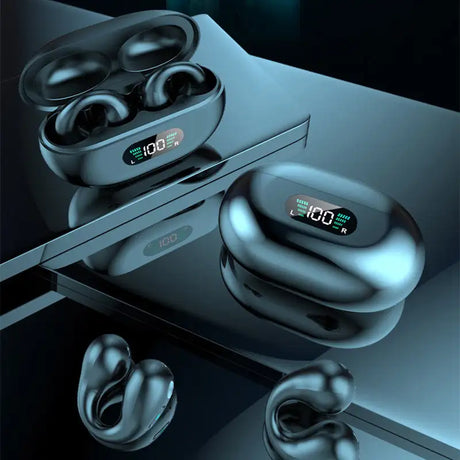 Bone Conduction Headphones TWS Earbuds Ear Clip Bluetooth 5.3 Touch Wireless Earphone In-Ear Bass HIFI Sports Headset - Lootquake