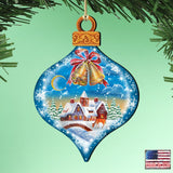 Adornos navideños de madera Winter Drop de G. DeBrekht - Decoración navideña de Papá Noel y muñeco de nieve - 8112182