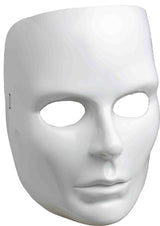 Female White Full Face Costume Mask