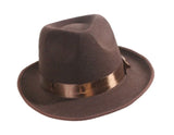 Deluxe Brown Fedora Hat Costume Accessory