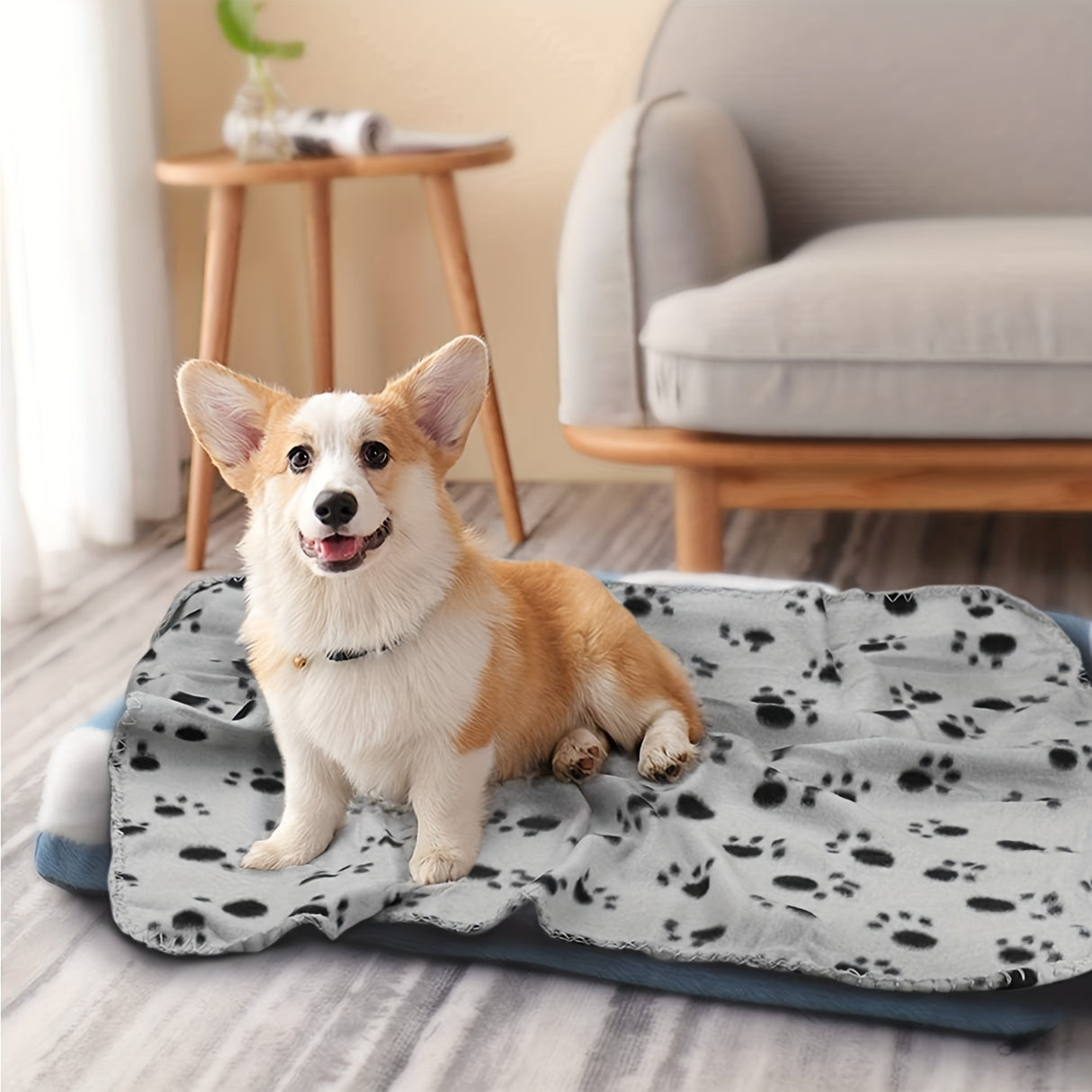 6 pack Cozy 24x28 Inch Paw Print Blanket for Dogs and Cats - Soft and Warm Bed Cover for Ultimate Comfort Christmas Gift