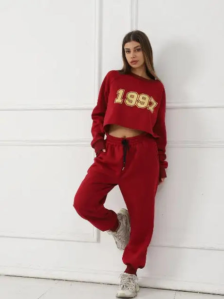 Women's Long Sleeved Hoodie Set - Lootquake