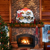 Northern Light Santa Christmas Door Decor by G. DeBrekht - Christmas Santa Snowman Decor - 8117419H