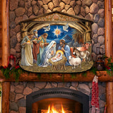 Nacimiento de Jesús: Decoración navideña para puerta de G. Debrekht - Decoración navideña - 8652761H