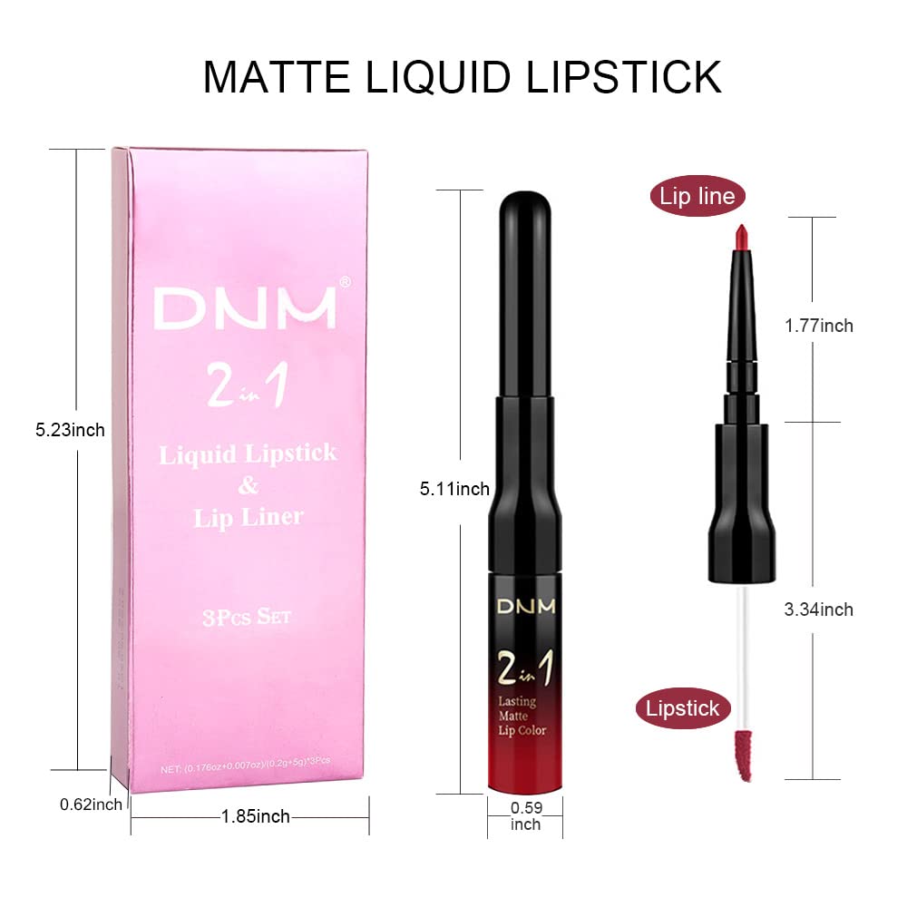 DNM 2 In 1 Liquid Lipstick & Lip Liner