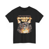 Autistic and Gay Skeleton Funny Shirt – Hilarious LGBTQ+ Meme Graphic Tee