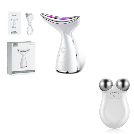 EMS Microcurrent Neck Face Beauty Device With 3 Colors LED Photon Therapy Skin Tighten Reduce Double Chin Face Lifting Devices - Lootquake